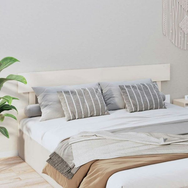 Berkfield Bed Headboard White 184x3x81 cm Solid Wood Pine