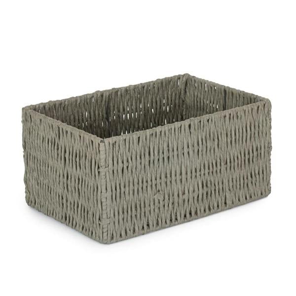 Grey Paper Rope Storage Basket