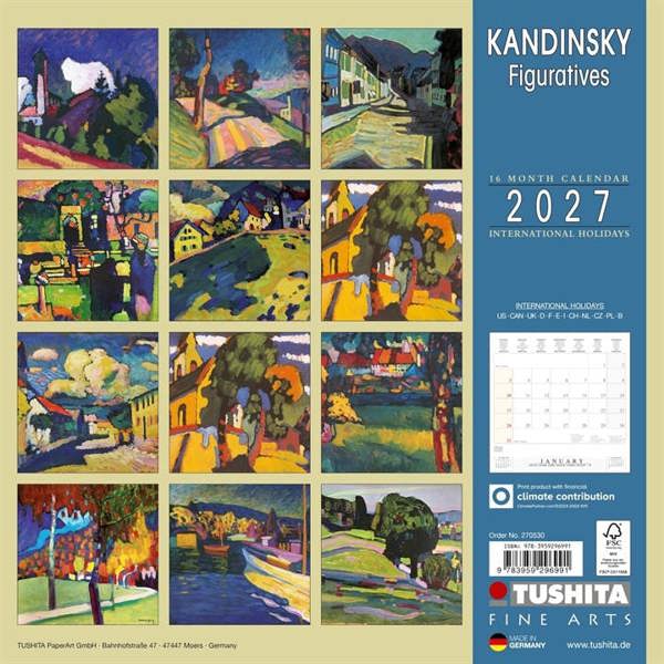 Kandinsky, Figuratives Calendar 2027, Wall Calendars, Month To View, Art, Gift