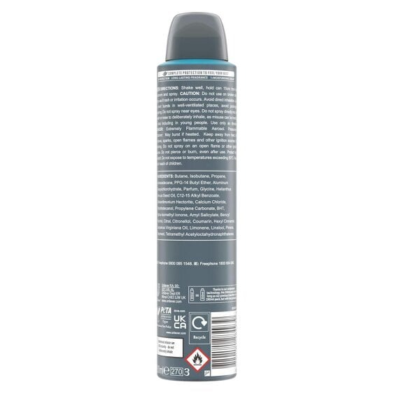 Dove Men+Care Anti-Perspirant Clean Comfort 72H Protection Deo 200ml, 18 Pack