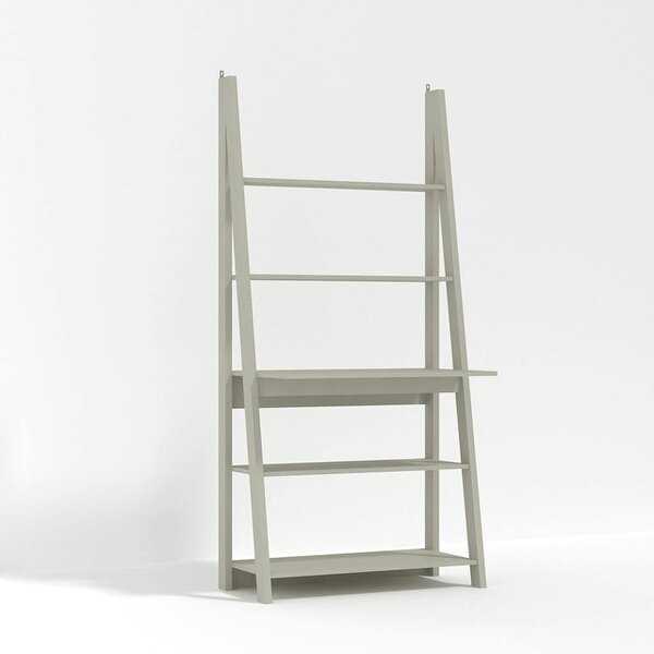 Wyld Haus Athy Grey Wooden Ladder Desk 5 Shelves