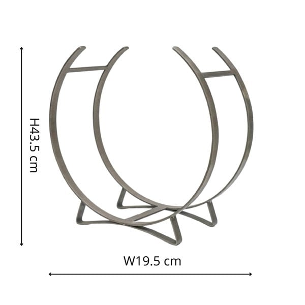 Ivyline Pewter Round Log Holder