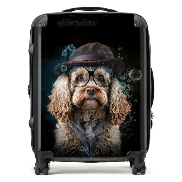 Warren Reed Cockapoo Dog Splashart Suitcase