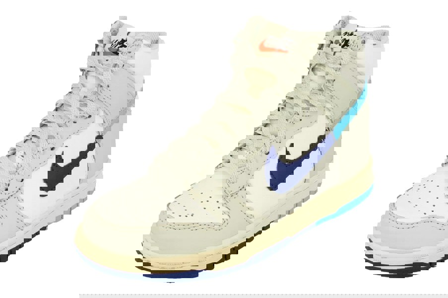 Nike Dunk High Se GS Trainers Fn7995  100 - Summit White Baltic Blue 100 - Photo 0