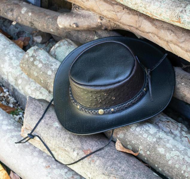 Wombat Leather Wombat The West Hat Premium Leather Cowboy Hat
