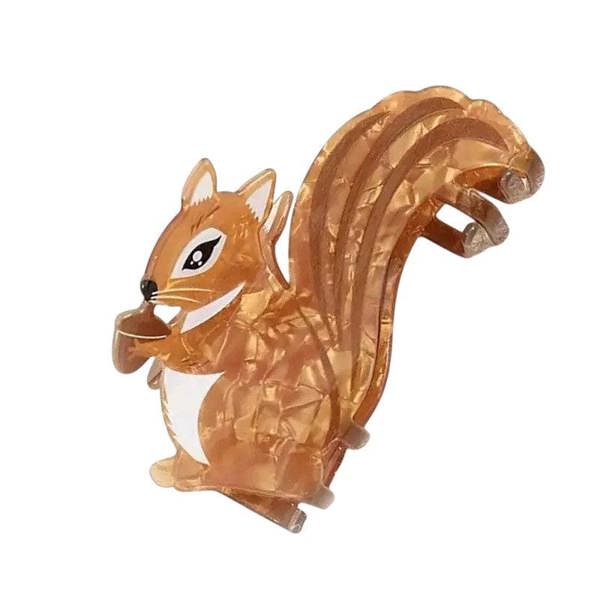 Gold Trip Squirrel Claw Clip