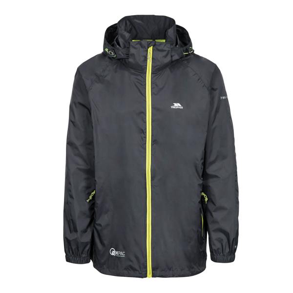 Trespass Qikpac X Unisex Packaway Jacket - Black - 