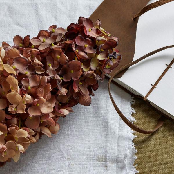Wyld Haus Set of 3 Artificial Flowers Burgundy Spear Hydrangea Stems