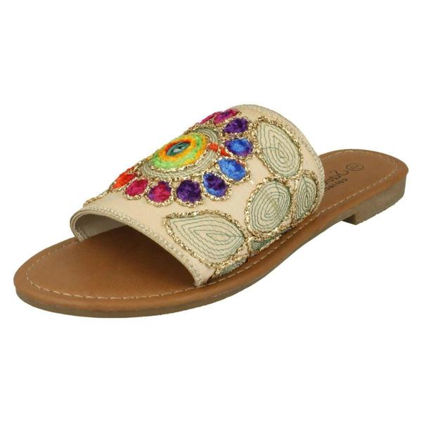 Savannah Ladies Savannah Flat Stitched Vamp Mules