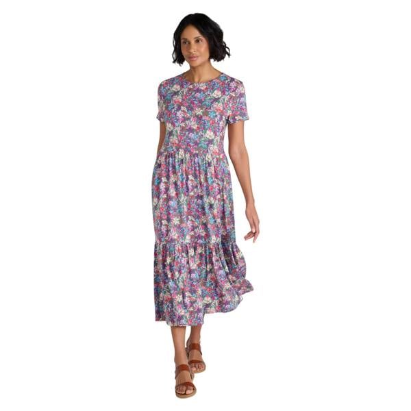 Mountain Warehouse Womens/Ladies Sardinia Floral UV Tiered Dress - Multicoloured - 