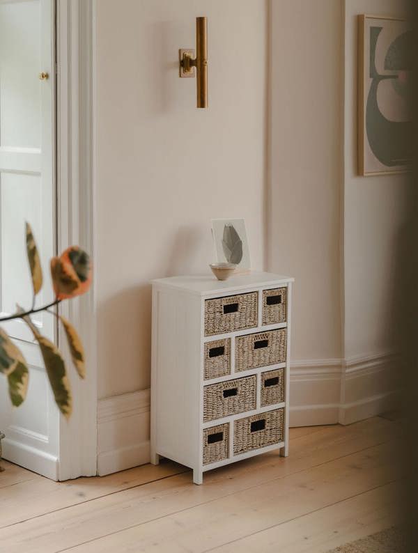 Statement Furniture Tetbury 8 Drawer Storage Unit with Baskets Assembled