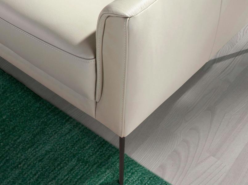 Angel Cerdá Taupe grey leather sofa 6137/6138