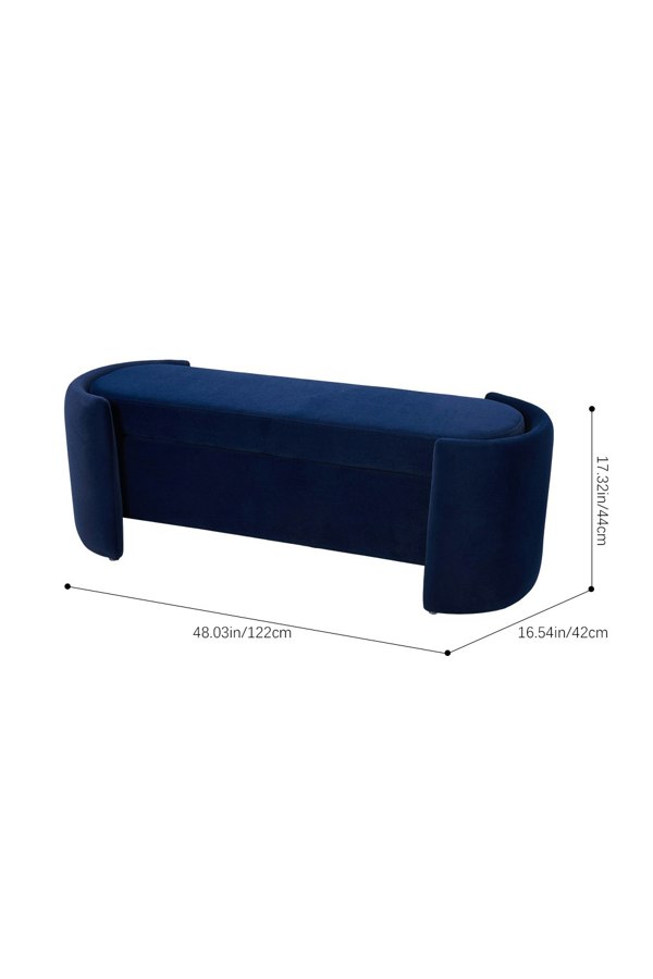 Living and Home Storage Bench in Blue