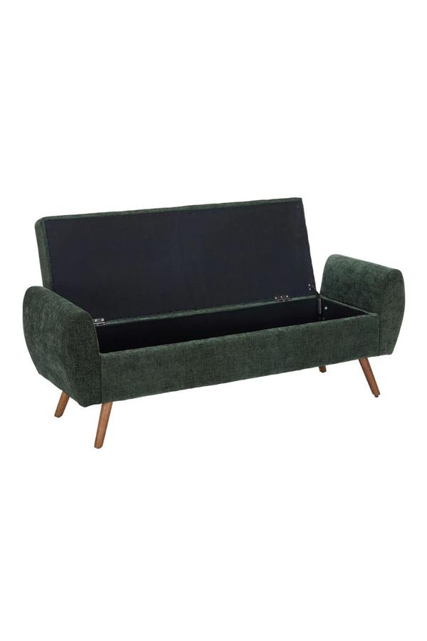Living and Home Chenille Upholstered Storage Bench