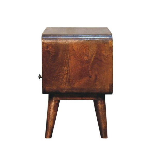 Wyld Haus Olbia Small Chestnut Mango Wood Curved TV Media Unit