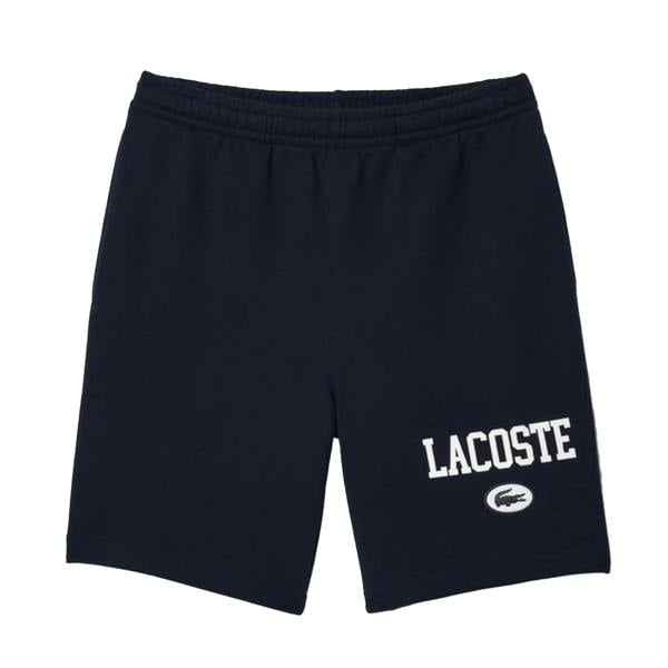 Lacoste Mens Logo Regular Sweat Shorts - Navy - 