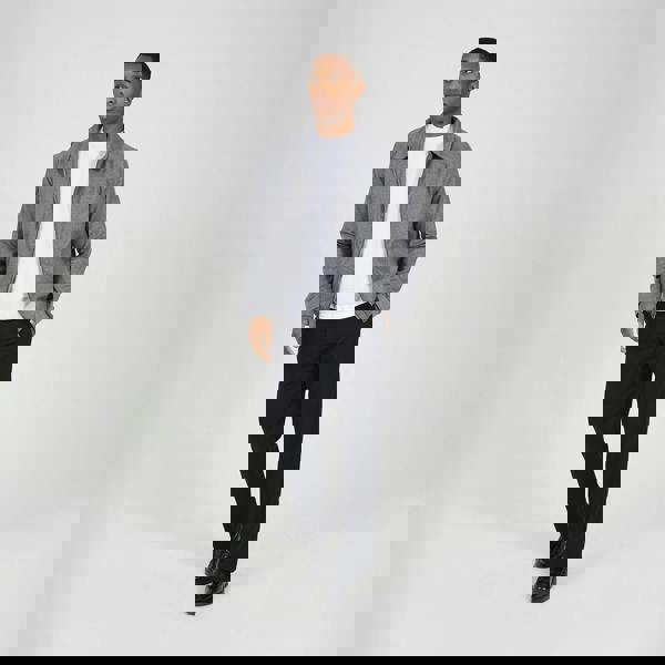 Brave Soul Grey Harrington Style Zip Through Jacket - Grey Image 3