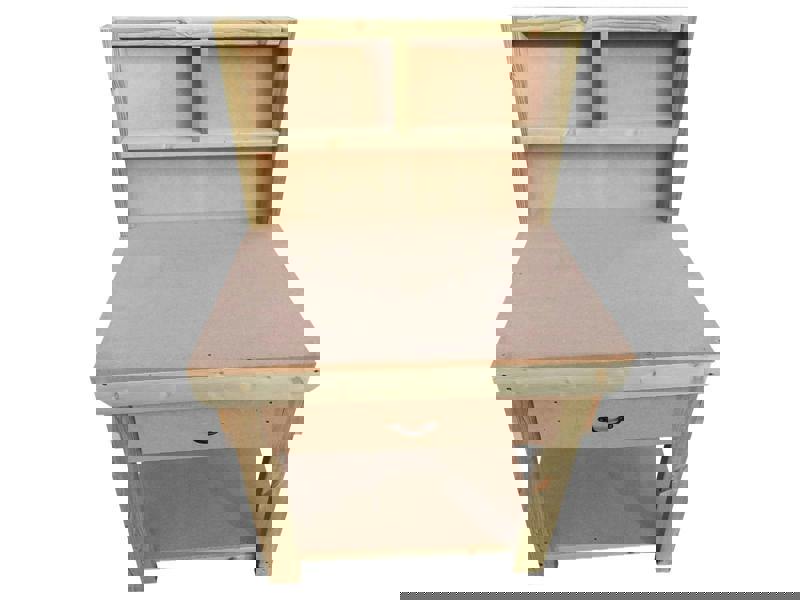 Wooden MDF Top Workbench – Durable Tool Cabinet with Drawers and Back Panel, Ideal for Dry Indoor Spaces Such as Garages, Workshops, and Studios.