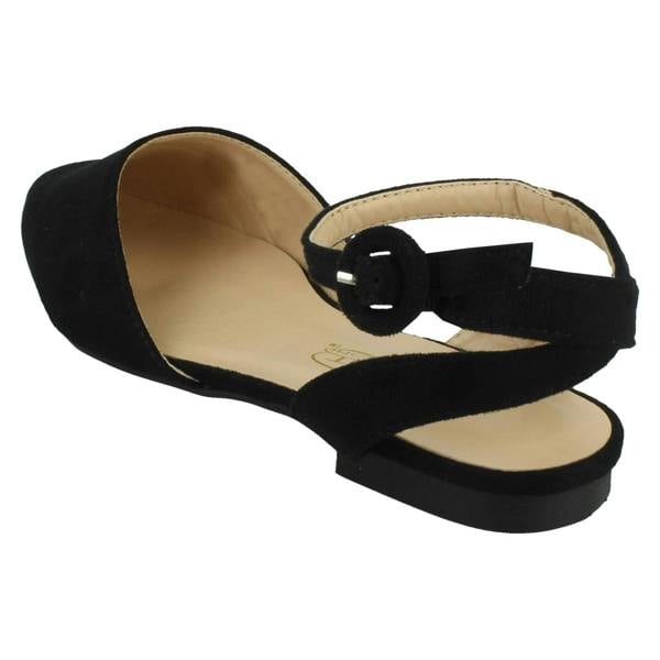Spot On Ladies Spot On Wide Fit Ankle Strap Shoes F80535