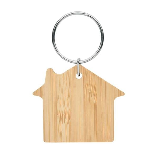MidOcean HouseBoo House Bamboo Keyring - Wood - 