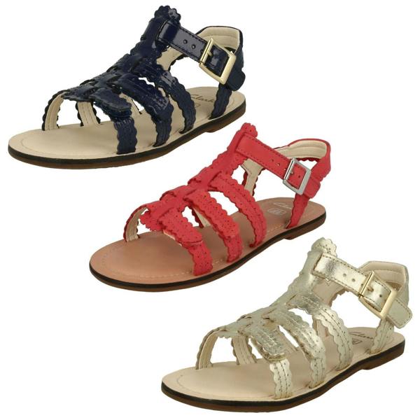Clarks Girls Clarks Buckle Fastening Open Toe Sandals Loni Moon