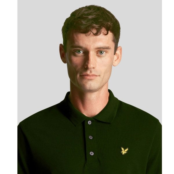 Lyle & Scott Textured Tipped Wilton Polo Shirt - Green