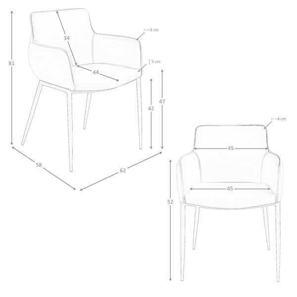 Angel Cerdá Brown Leatherette Chair 4177