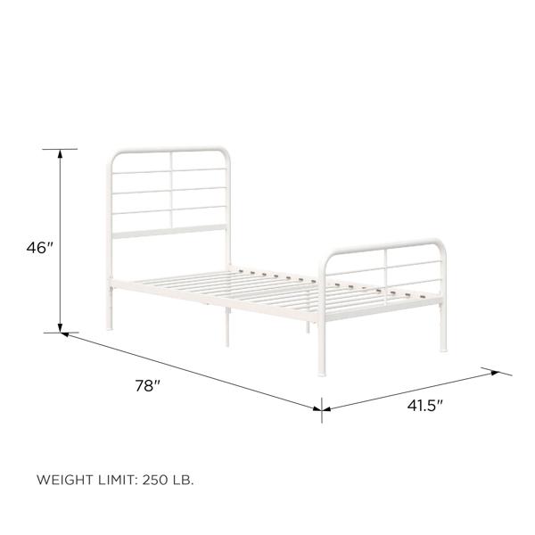 Dorel Home Millie Metal Bed White - Single