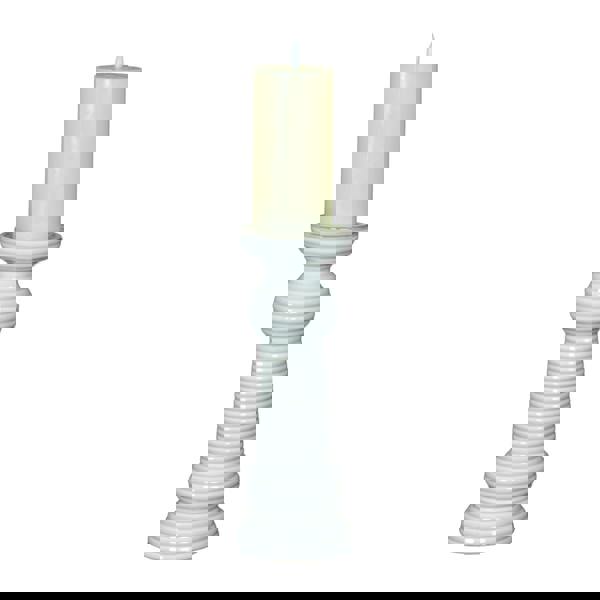 Hill Interiors Sile Pillar Candle Holder - White - 