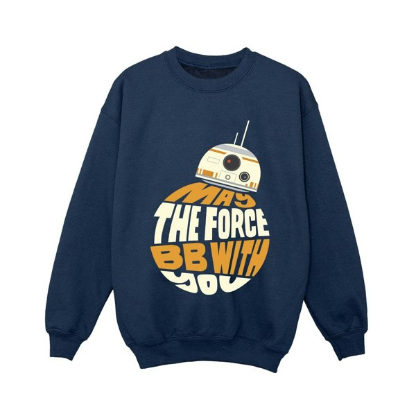 Star Wars Boys May The Force BB8 Sweatshirt - Navy Blue