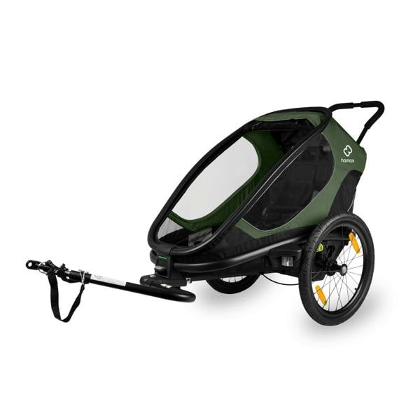 Hamax Outback One Child Bike Trailer - Green/Black