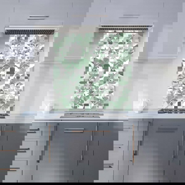 Warren Reed - Designer Geometric Pastel Green Kitchen Splashback