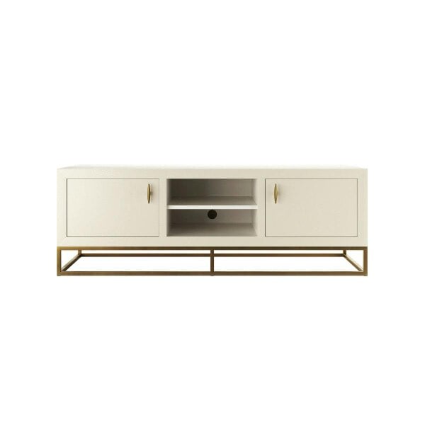 Wyld Haus Curitiba Cream Shagreen 2 Door TV Unit
