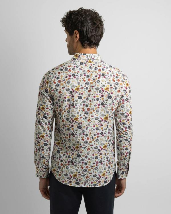 Steel & Jelly Limited Edition White Multi Floral Slim Fit Shirt