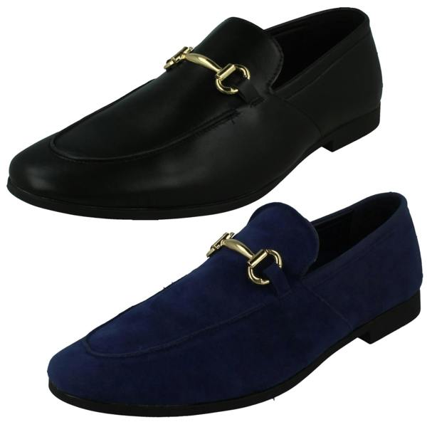 Thomas Blunt Mens Thomas Blunt Slip On Loafer Shoes With Metal Trim A1133