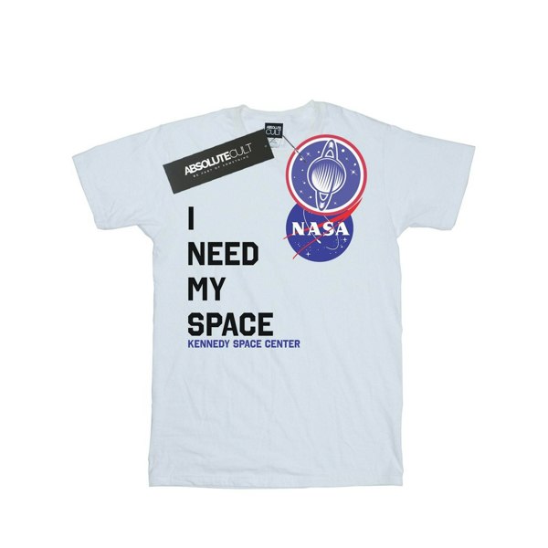 NASA Girls I Need My Space Cotton T-Shirt - White