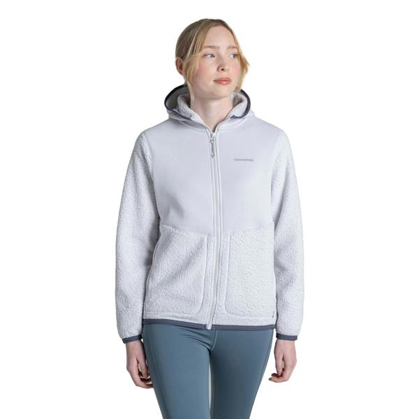 Craghoppers Womens/Ladies Telesto Fleece Hooded Jacket - Lunar Grey - 