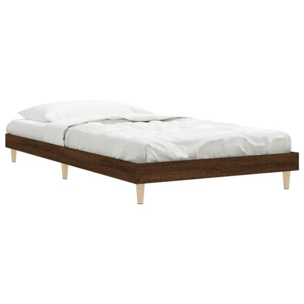 Berkfield Bed Frame Brown Oak 90x200 cm Engineered Wood