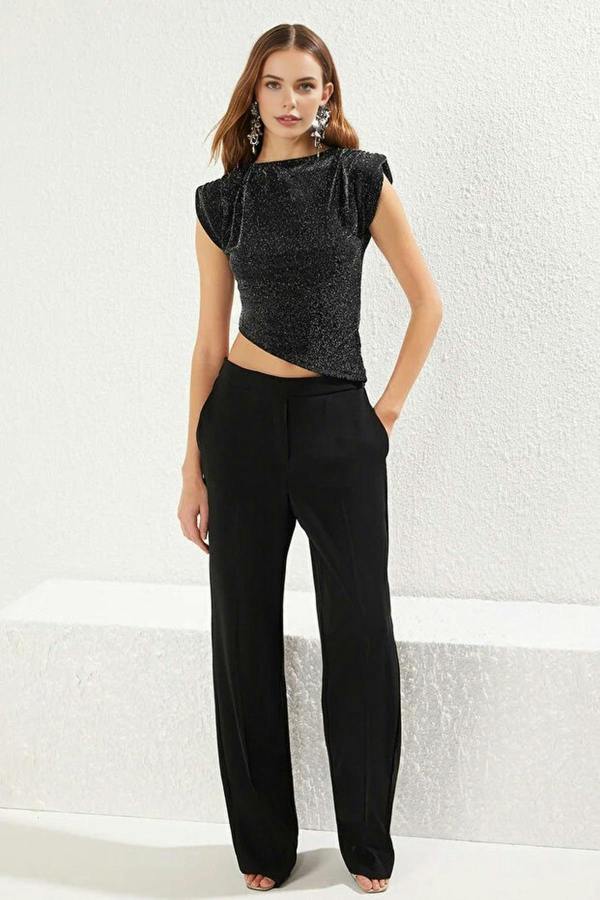 WOVCOR Glittery Knitted Blouse