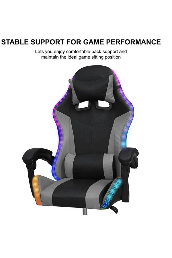 Groundlevel Gaming Office Chair with LED Lights