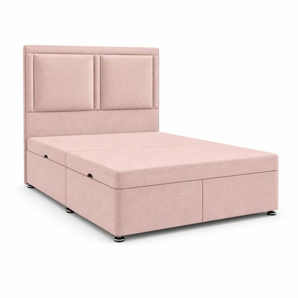 Great British Beds Tia Divan Ottoman Bed - Pink Plush