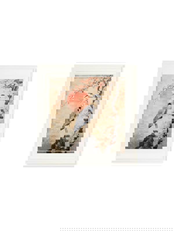 Exceptional Art Japanese Twin Herons - Cream Hurstwood square frame