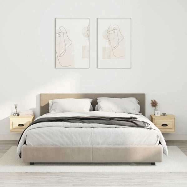 Berkfield Wall-mounted Bedside Cabinets 2 pcs Sonoma Oak 41.5x36x28cm