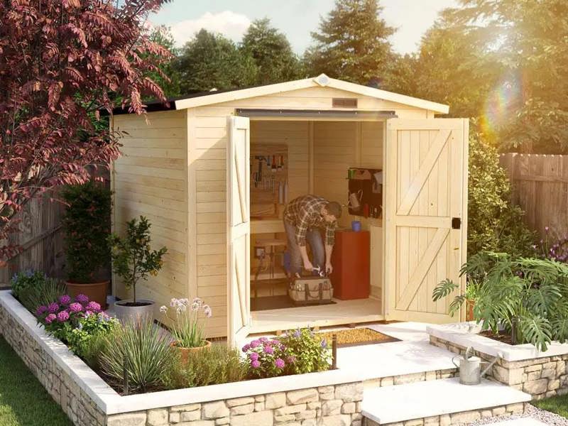 Dunster House Log Cabin Shed  Tubby W8' x D8' / W2.4m x D2.4m, Super Felt Roofing
