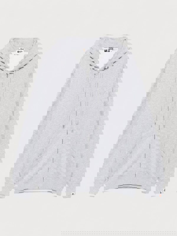 Bape One Point Zip Hoodie Grey - Mens