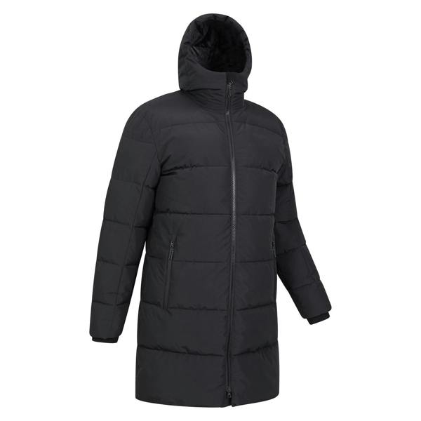 Mountain Warehouse Mens Vortex Longline Padded Jacket - Black - 