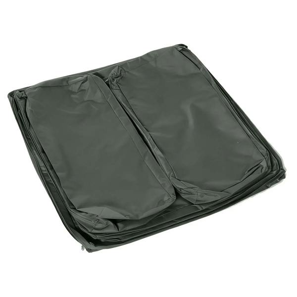 Deep grey cushion cover set folded bundle for storage or transport