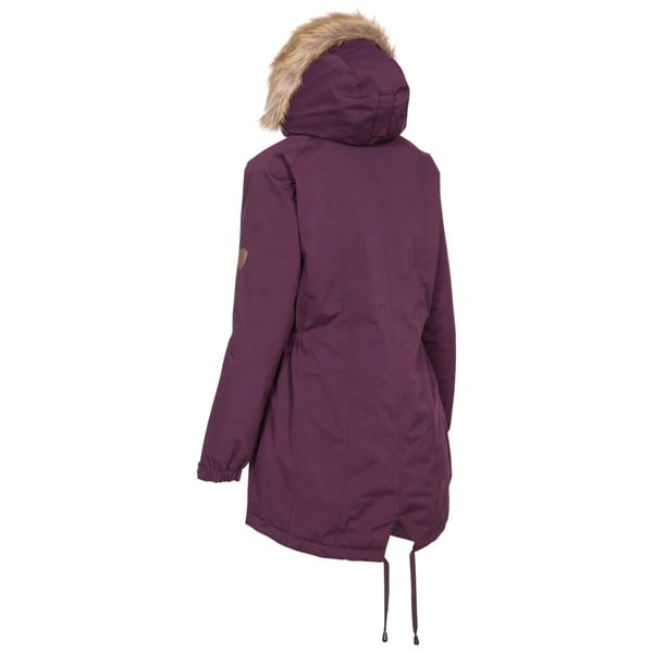 Trespass Womens/Ladies Celebrity Insulated Longer Length Fleece Lined Parka Jacket - Potent Purple