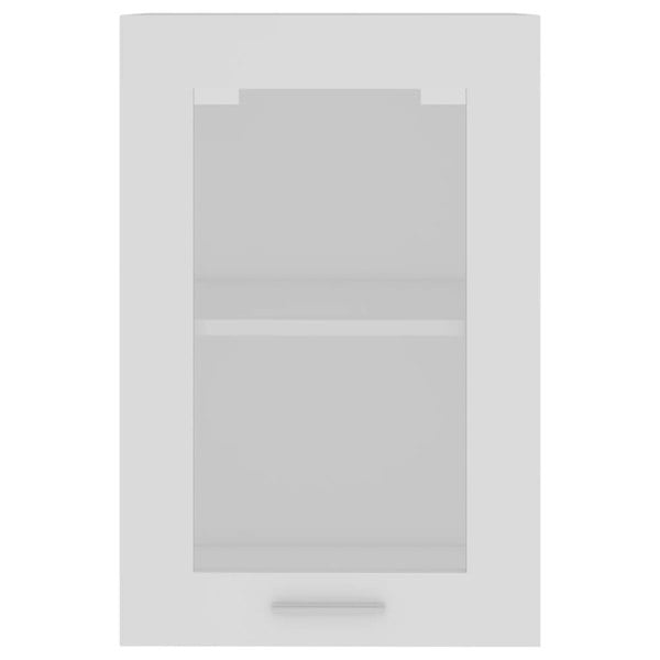 Berkfield Hanging Glass Cabinet White 40x31x60 cm Engineered Wood