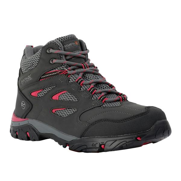 Regatta Womens/Ladies Holcombe IEP Mid Hiking Boots - Ash/Pink Potion - 